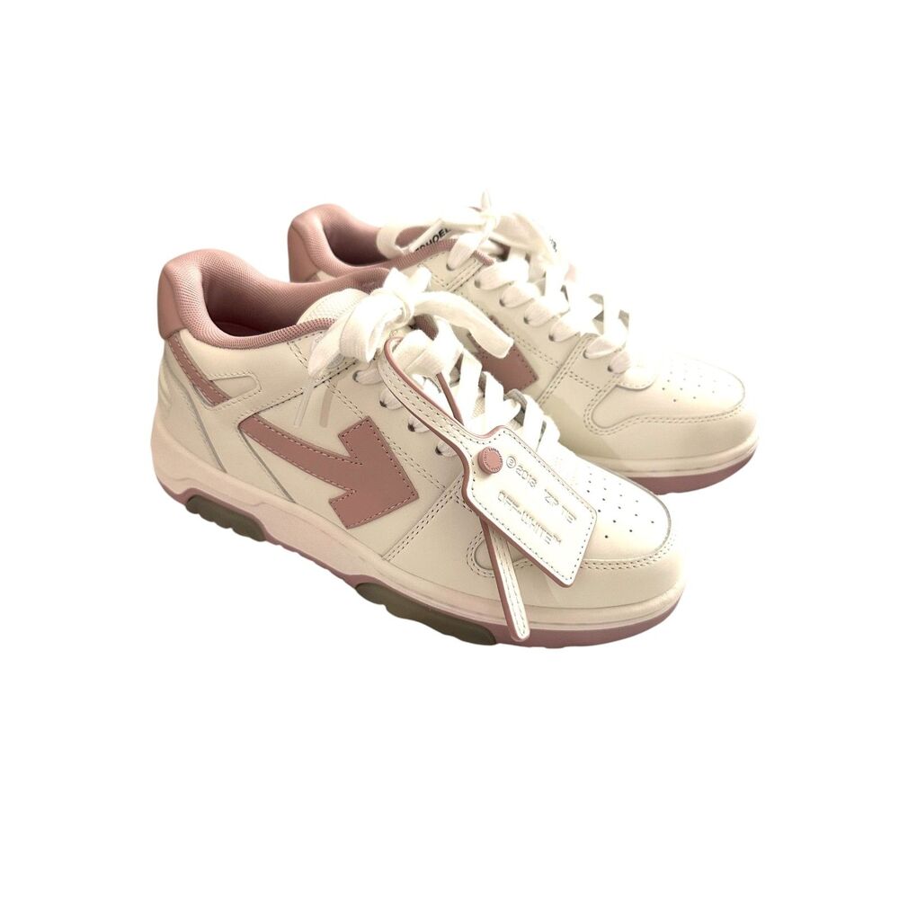 OFF-WHITE Out Of Office Sneakers White Blush Pink 37 NEW